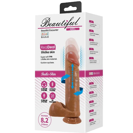 Brauner realistischer dildo 21 cm mulatte mit lebensnaher hauttextur saugfußbasis und ergonomischem design