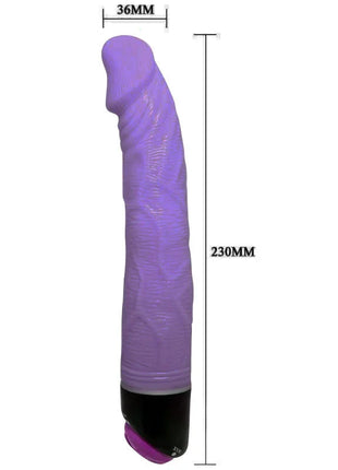 Baile adour club realistischer vibrator 23 cm flieder aus silikon mit strukturierter oberfläche und schwarzer basis