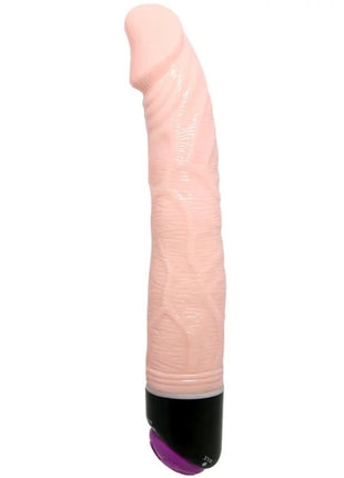 Pink silikon dildo mit strukturierter oberfläche und schwarzer basis mit lila knopfelement baile adour club realistischer vibrator 23 cm natürlich