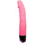 Pink silikon vibrator mit strukturierter oberfläche und schwarz-lila basis baile adour club realistischer vibrator 23 cm rosa