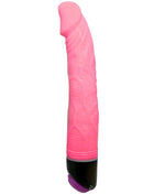 Pink silikon vibrator mit strukturierter oberfläche und schwarz-lila basis baile adour club realistischer vibrator 23 cm rosa