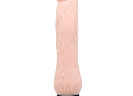 Pink silikon vibrator mit strukturierter oberfläche und schwarzem lila sockel von baile adour club 22 cm