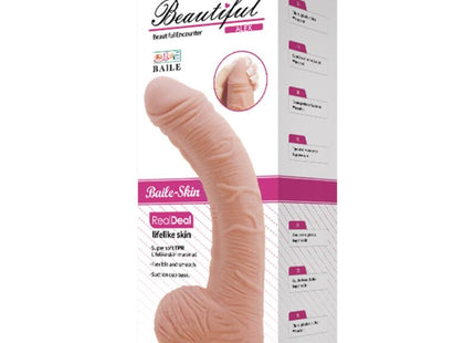 Beige baile-skin realistischer hauddildo 27 cm aus silikon in originalverpackung