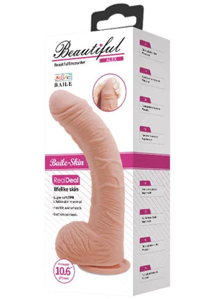 Beige baile-skin realistischer hauddildo 27 cm aus silikon in originalverpackung