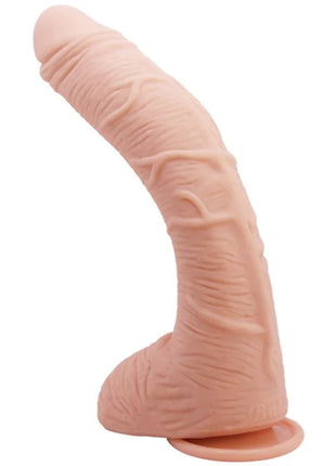 Pink silikon dildo mit realistischer strukturierter oberfläche und gebogenem design 27 cm von baile