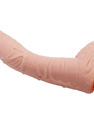 Pinkfarbener silikon dildo mit realistischer struktur und abgerundetem kopf von baile 27 cm