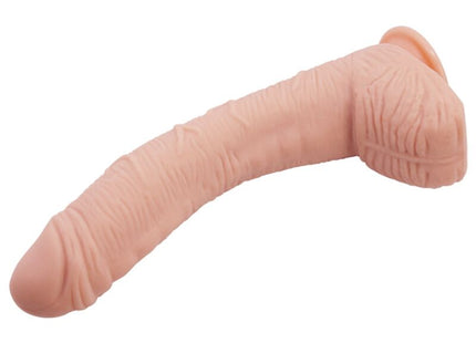 Pink silikon realistischer männlicher dildo mit strukturierter oberfläche und abgerundetem kopf 27 cm von baile