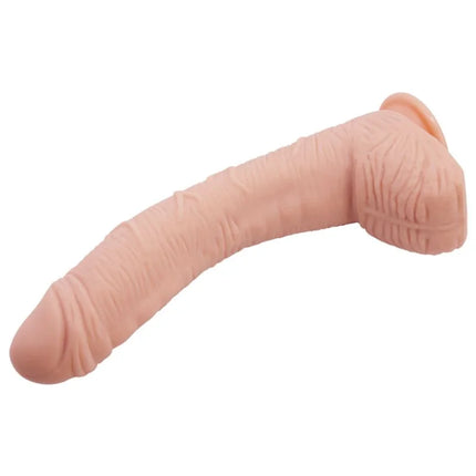 Pink silikon realistischer männlicher dildo mit strukturierter oberfläche und abgerundetem kopf 27 cm von baile