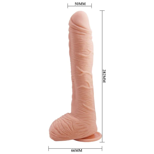 Pink silikon realistischer männlicher genitalmodell 28,2 cm hoch 50 mm breit baile alex realistischer hautdildo 27 cm