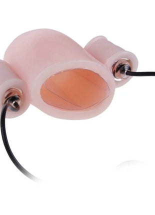 Pink silikon fingergriff mit metallischen verbindern und schwarzem kabel für baile alfred penisvibratorabdeckungen mit steuerung