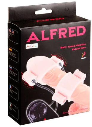Pink silikon alfred penisvibrator mit mehrstufiger vibration in verpackung von baile mit steuerung