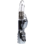 Baile amour raketen transparenter rotator 26.5 cm klarer plastik und chrom fertiger kaninchen vibrator mit strukturierter grifffläche
