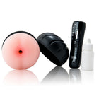 Schwarzer und pinker silikon anusmasturbator mit vibrator und texturiertem sockel mit uac fernbedienung