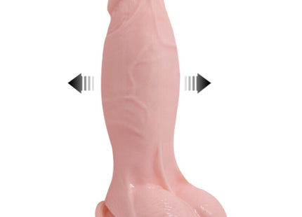 Baile aufblasbarer realistischer dildo 15 cm aus pinkem silikon mit saugnapf und schwarzem kabel am boden