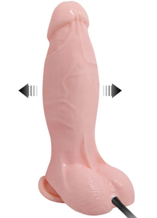 Baile aufblasbarer realistischer dildo 15 cm aus pinkem silikon mit saugnapf und schwarzem kabel am boden
