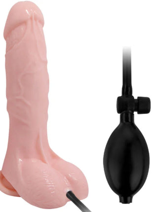 Pink silikon aufblasbarer realistischer dildo mit schwarzer pumpe und saugnapf 15 cm von BAILE
