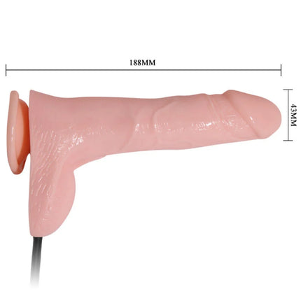 Pink silikon dildo mit strukturierter oberfläche und saugnapf mit kabel 15 cm von BAILE