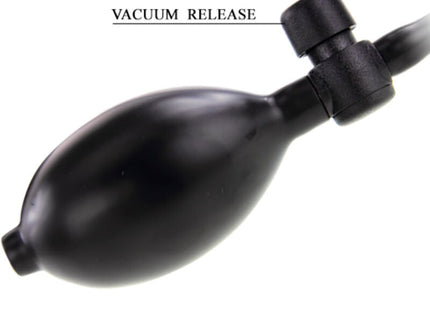 Baile schwarzer gummiballon luftpumpe mit vakuumventil für aufblasbaren realistischer dildo mit saugnapfen 15 cm