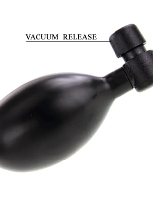 Baile schwarzer gummiballon luftpumpe mit vakuumventil für aufblasbaren realistischer dildo mit saugnapfen 15 cm