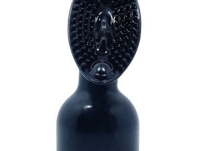 Schwarzes glänzendes silikon kopfband mit strukturierter punktoberfläche und zentraler vertiefung für klitorisstimulations massager aus der baile serie