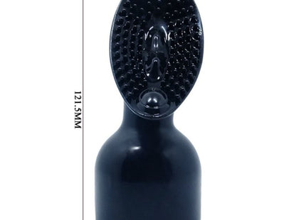 Schwarzer silikonaufsatz mit strukturierter punktoberfläche und zentraler wölbung für klitorisstimulations massager von baile