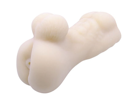 Creamfarbener silikon knochenförmiger minimasturbator von baile mit glatter struktur für männer