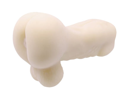 Cremefarbener, glatter silikon-minimasturbator von baile in knochenform für männer