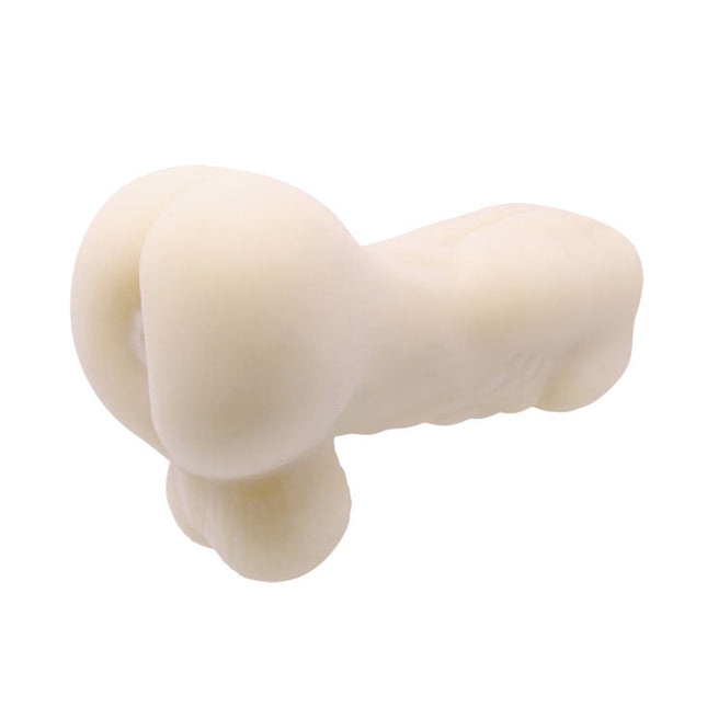 Cremefarbener, glatter silikon-minimasturbator von baile in knochenform für männer