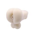 Creamfarbener silikon analplug mit glatter oberfläche und spitz zulaufendem körper von BAILE back spirit für männer