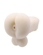 Creamfarbener silikon analplug mit glatter oberfläche und spitz zulaufendem körper von BAILE back spirit für männer