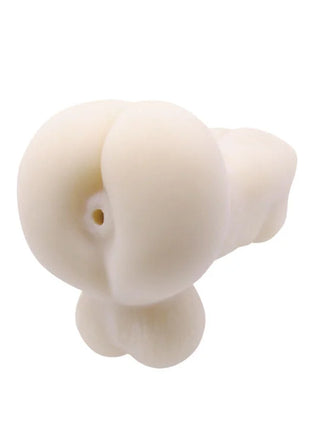 Creamfarbener silikon analplug mit glatter oberfläche und spitz zulaufendem körper von BAILE back spirit für männer