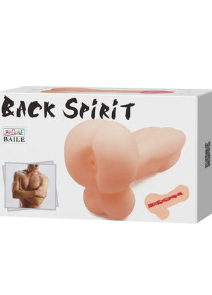 Rosa silikon minimasturbator für männer von baile in weißer box mit rückansicht und aufschrift back spirit