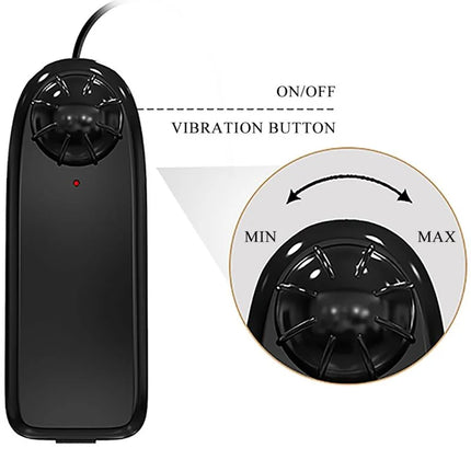 Schwarzer baile bahamut realistischer vibrator 21,8 cm mit kreisdrehregler für intensitätsanpassung aus kunststoff