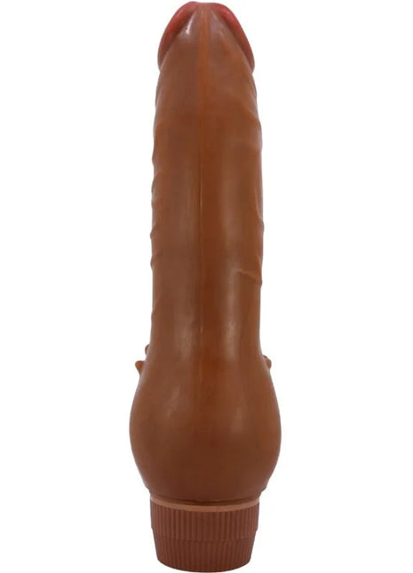 Brauner silikon dildo mit strukturierten rillen und geripptem fuß baile barbara realistischer vibrator 19,5 cm mulatte