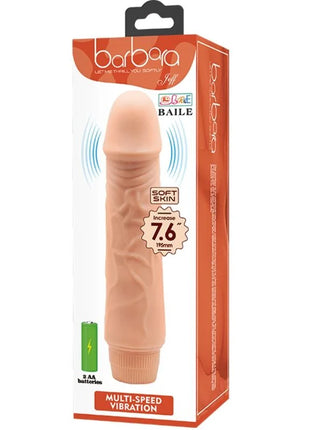 Baile barbara realistischer vibrator 20 cm mit mehrfachem vibrationsmodus und weicher hauttextur in oranger box