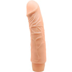 Peachfarbener silikon dildo mit strukturierter oberfläche und geripptem boden im baile barbara realistischer vibrator 20 cm