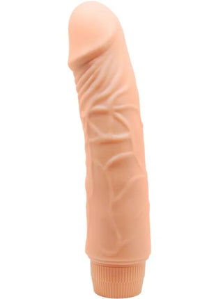 Peachfarbener silikon dildo mit strukturierter oberfläche und geripptem boden im baile barbara realistischer vibrator 20 cm