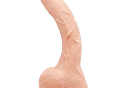 Peachfarbener silikon dildo baile beautiful jack 26 cm mit realistischer struktur und gebogenem design