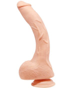 Peachfarbener silikon dildo baile beautiful jack 26 cm mit realistischer struktur und gebogenem design