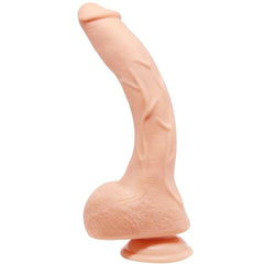 Peachfarbener silikon dildo baile beautiful jack 26 cm mit realistischer struktur und gebogenem design