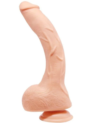 Peachfarbener silikon dildo baile beautiful jack 26 cm mit realistischer struktur und gebogenem design