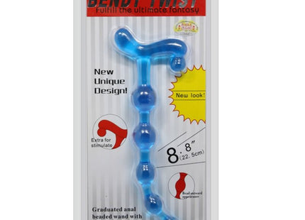 Blaue transparente kunststoff biegsame twist anal wand mit perlenförmigem design von BAILE