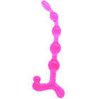 Bailé bendy twist rosa analplug aus durchsichtigem pinkem kunststoff mit gebogenem design und abgerundeten kugeln