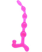 Bailé bendy twist rosa analplug aus durchsichtigem pinkem kunststoff mit gebogenem design und abgerundeten kugeln