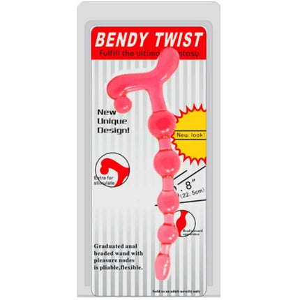 Baile pink biegbarer twist rote analperlenstab mit angenehmen knoten und flexiblem, biegbarem design