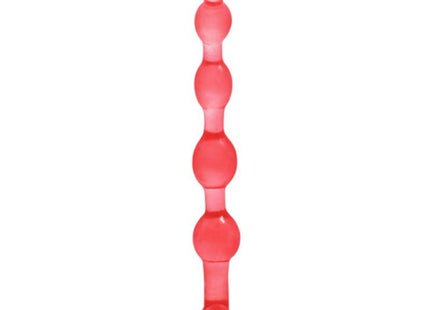 Baile bendy twist rote analbälle aus durchsichtigem roten silikon mit glänzendem finish und gleichmäßig geformten segmenten