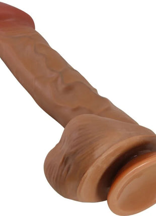 Realistischer silikon dildo von baile in hautfarben mit strukturierter oberfläche und abgerundetem kopf 26 cm lang