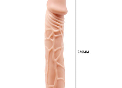 Baile bob realistischer vibrator 22,5 cm hautfarbe peach silikon mit strukturierter oberfläche und geriffeltem boden