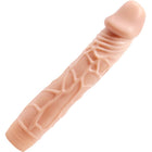 Peachfarbener baile bob realistischer silikonvibrator 22,5 cm mit strukturierten netzartigen rillen und geripptem griff