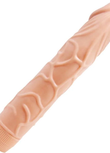 Peachfarbener silikon dildo mit strukturierten rillen und geripptem boden baile bob realistischer vibrator 22,5 cm hautfarbe